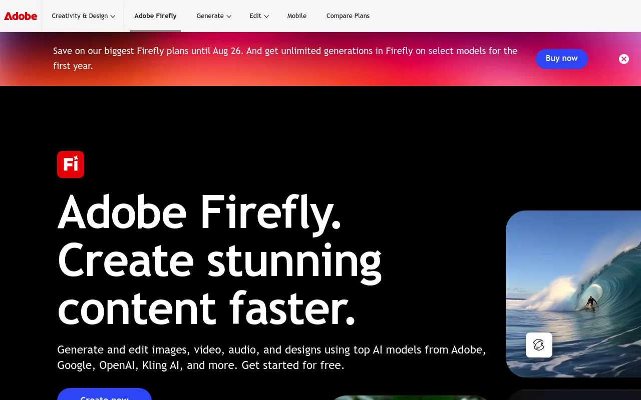 Náhled nástroje Adobe Firefly