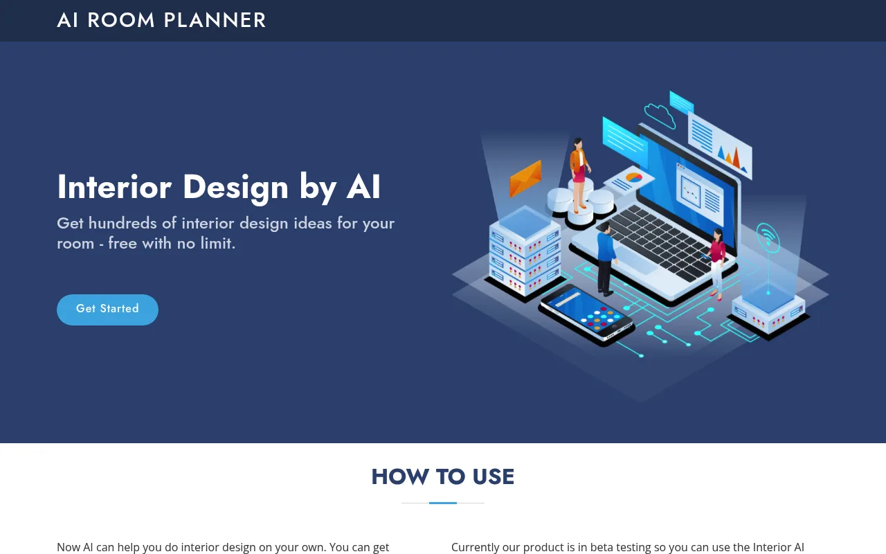 Náhled nástroje AI Room Planner