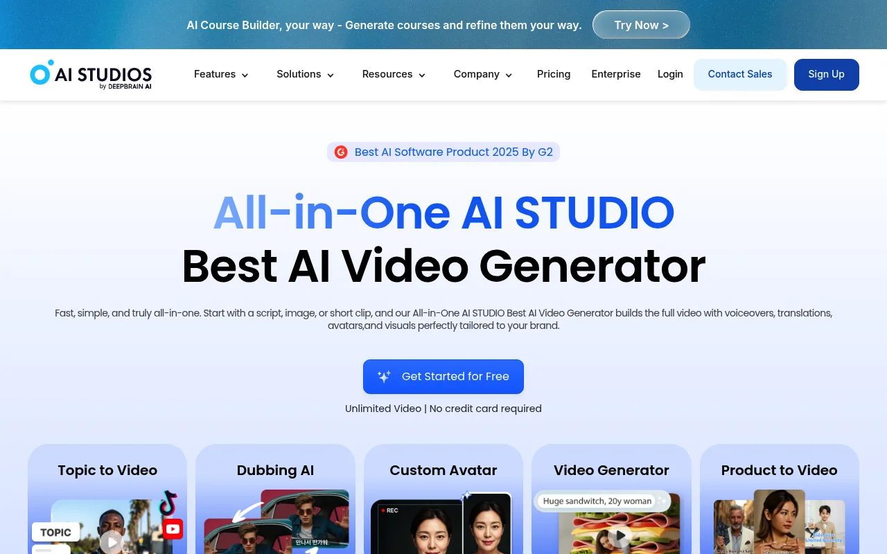 Náhled nástroje AI Studios