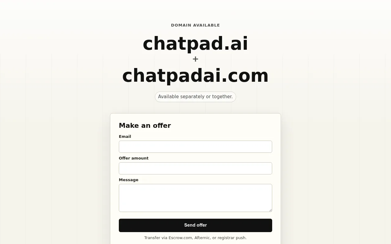 Náhled nástroje Chatpad AI