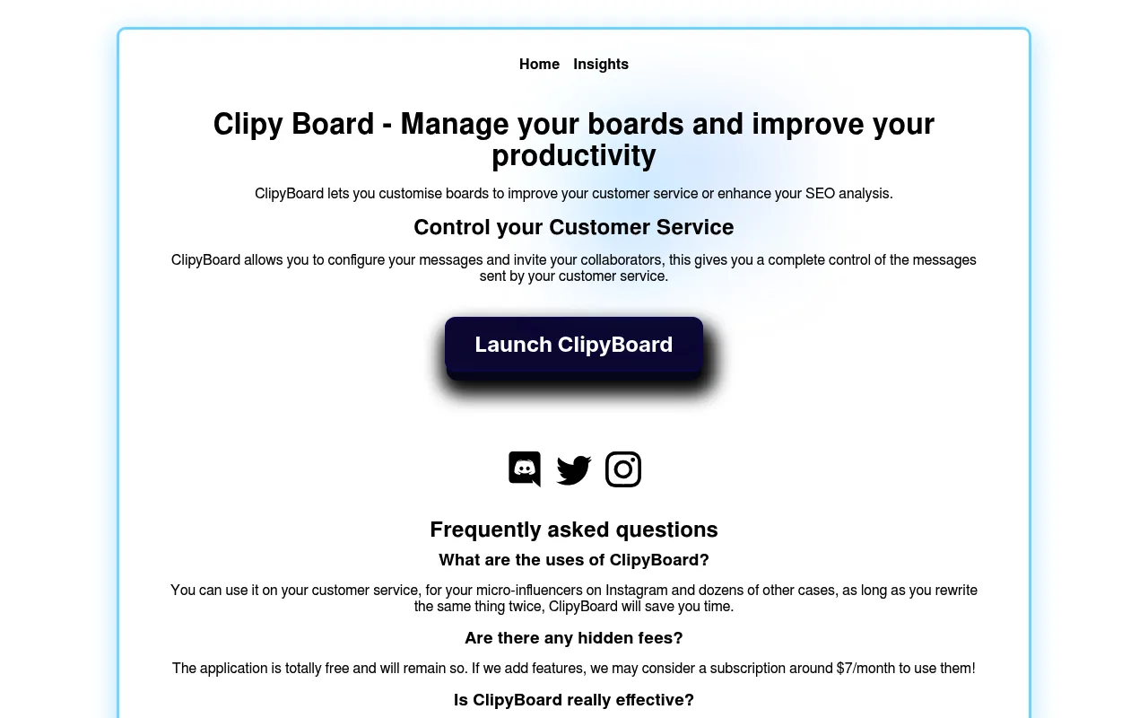 Náhled nástroje ClipyBoard