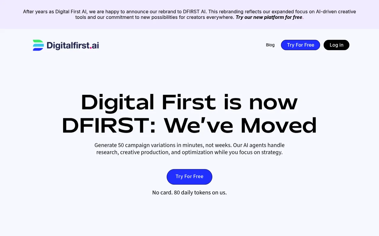 Náhled nástroje Digital First AI