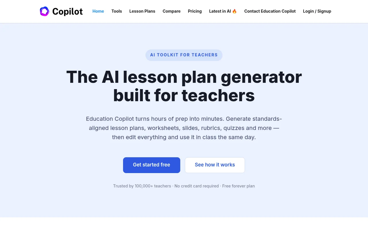 Náhled nástroje Education CoPilot