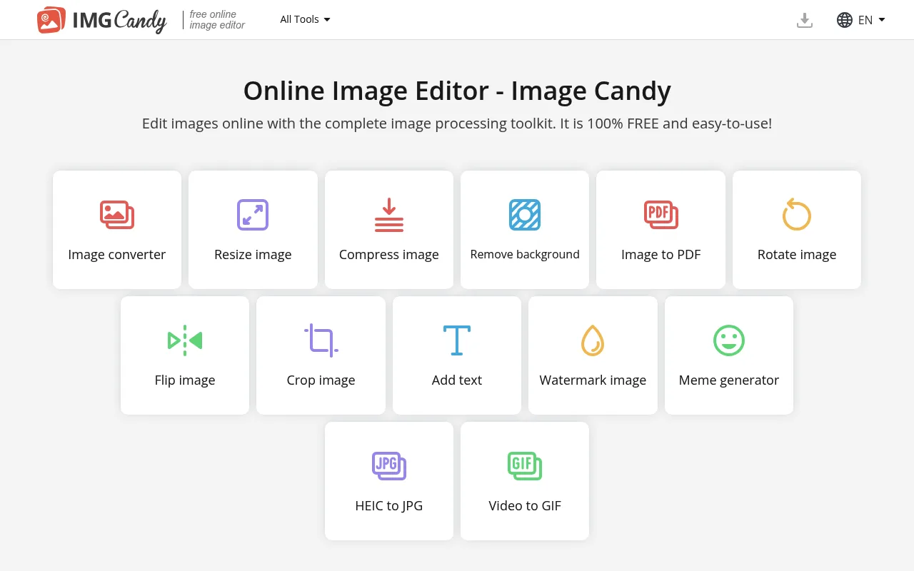Náhled nástroje Image Candy