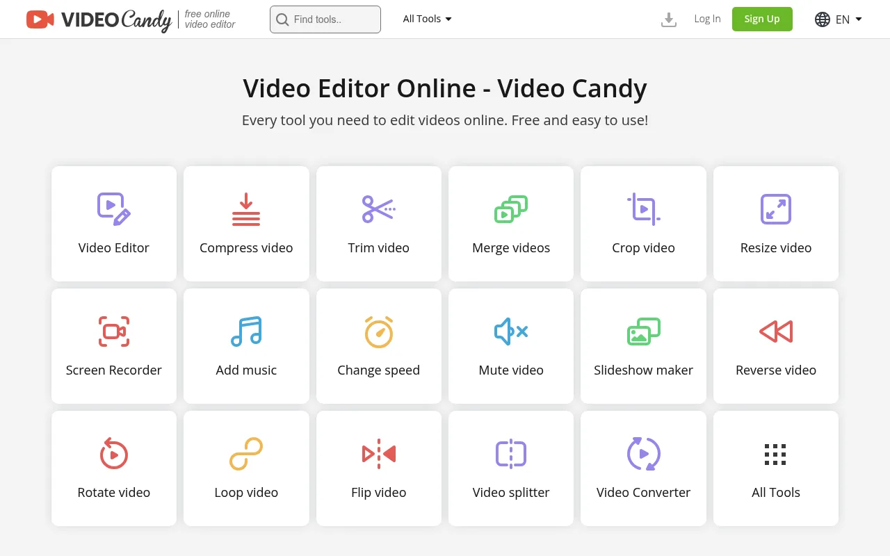 Náhled nástroje Video Candy