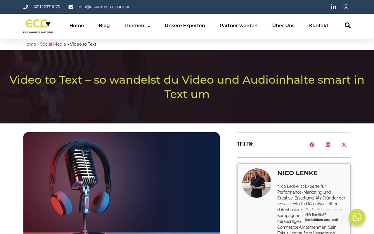 Náhled nástroje Video2text